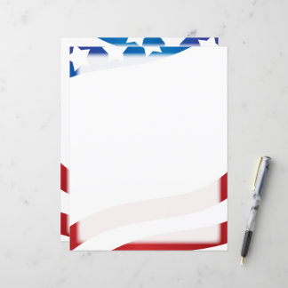 Lámina Papel de carta de la bandera de EE. UU.