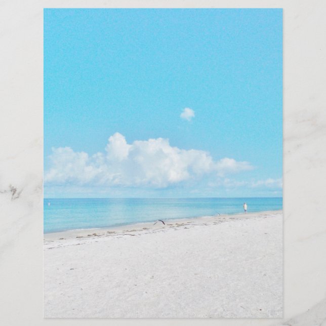 Lámina Papel de carta de playa tropical (Anverso)