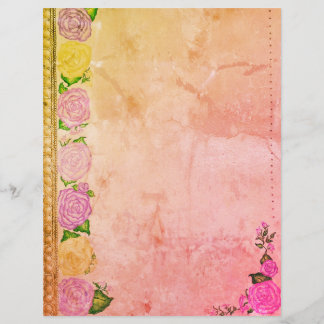 Lámina Papel de Carta Dreamy Rose (Rosa/Morado)