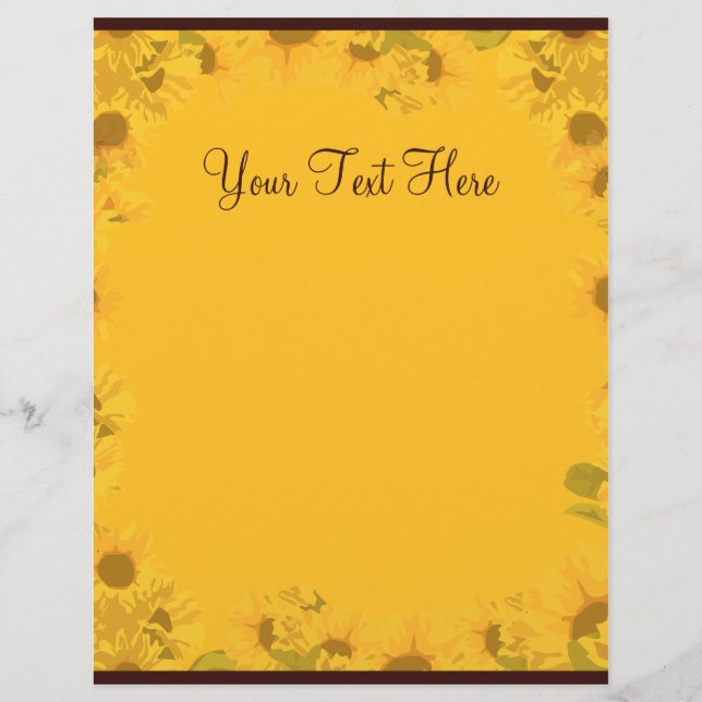 Lámina Papel de Carta Girasol (Anverso)