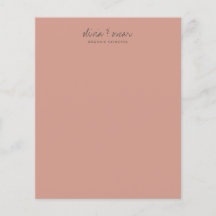 Papel de carta minimalista de negocios en rosa pol