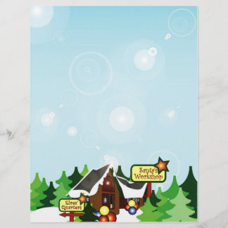 Lámina Papel de carta para navidades - Diseño de polo nor
