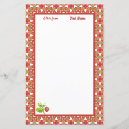 Lámina Papel de carta personalizado Strawberry Delight