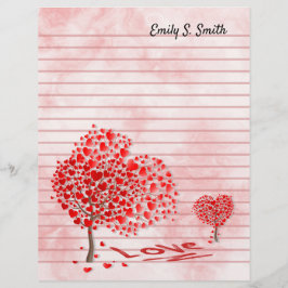 Lámina Papel de carta romántico personalizado de San Vale