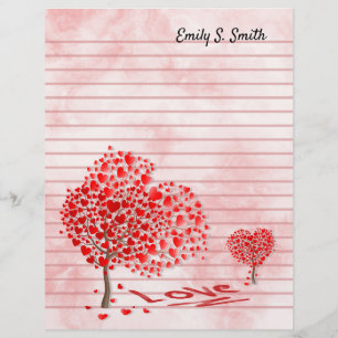 Lámina Papel de carta romántico personalizado de San Vale