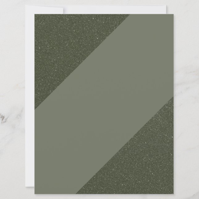 Lámina Papel de Carta Verde Musgo de Franja Ancha (Anverso)