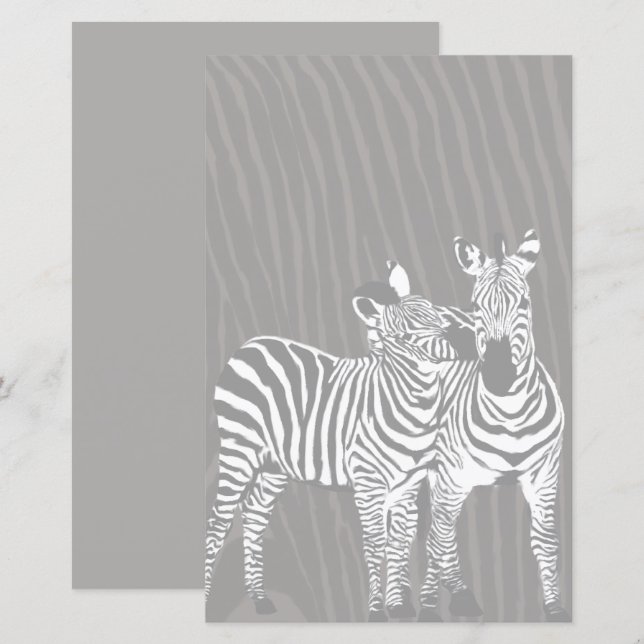 Lámina Papel de carta Zebra Play (Anverso / Reverso)