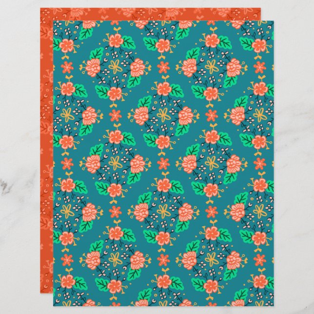 Lámina Papel de cartilla de arena azul de Garland (Anverso / Reverso)