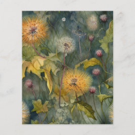 Lámina Papel de cartilla de canto de Dandelions