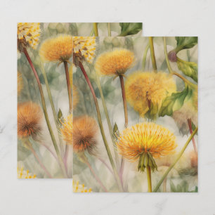 Lámina Papel de cartilla de canto de Dandelions