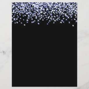 Lámina Papel de cartilla de confetti de Purpurina azul