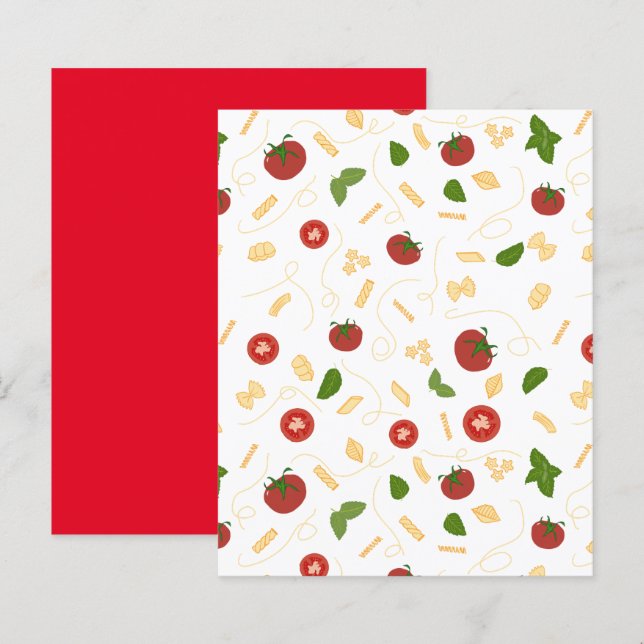 Lámina Papel de cartilla de tomate verde rojo (Anverso / Reverso)