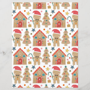 Lámina Papel de cartón de cartón de Gingerbread