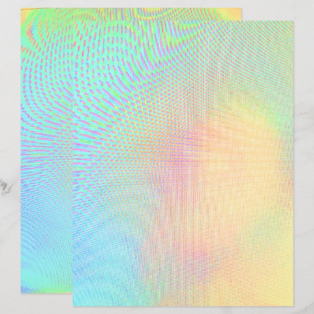 Lámina Papel de cartón de chispas de barrido de arco iris (Anverso / Reverso)