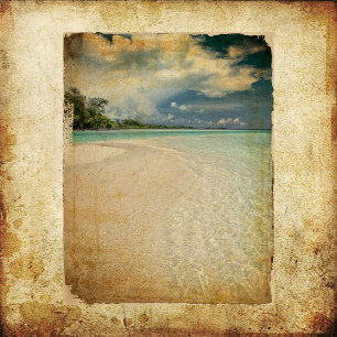 Lámina Papel de cartón de chispas de la playa de Grunge