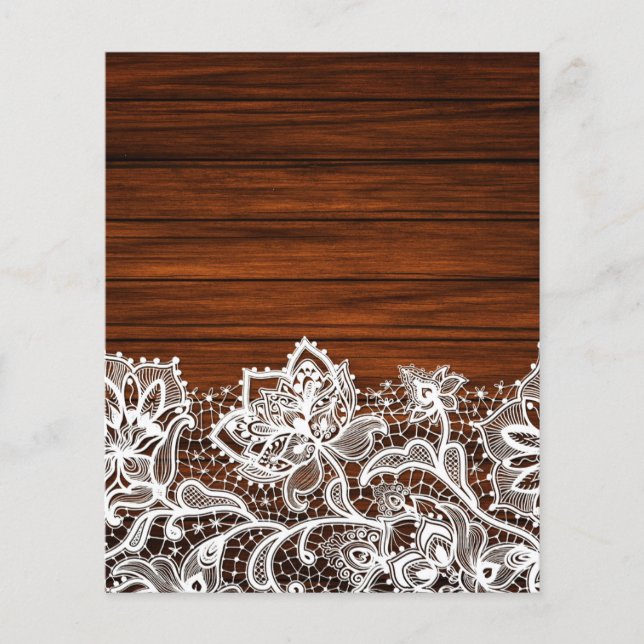 Lámina Papel de cartón de cristal de madera de encaje y d (Anverso)