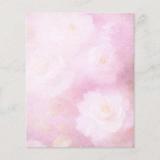 Lámina Papel de cartón de flores rosadas y blancas de est (Anverso)