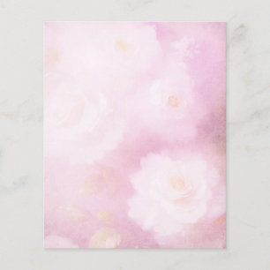 Lámina Papel de cartón de flores rosadas y blancas de est
