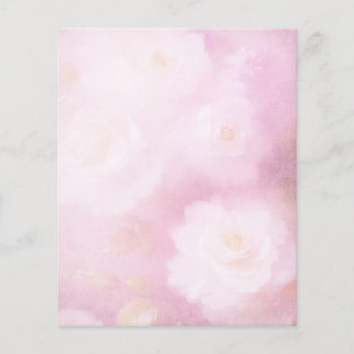 Lámina Papel de cartón de flores rosadas y blancas de est