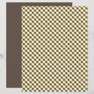 Lámina Papel de cartón de Gingham de Brown
