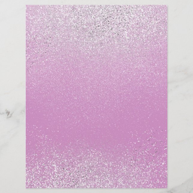 Lámina Papel de cartón de harina de polvo rosa y plateado (Anverso)
