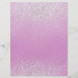 Lámina Papel de cartón de harina de polvo rosa y plateado