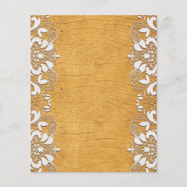 Lámina Papel de cartón de madera de encaje y oro (Anverso)