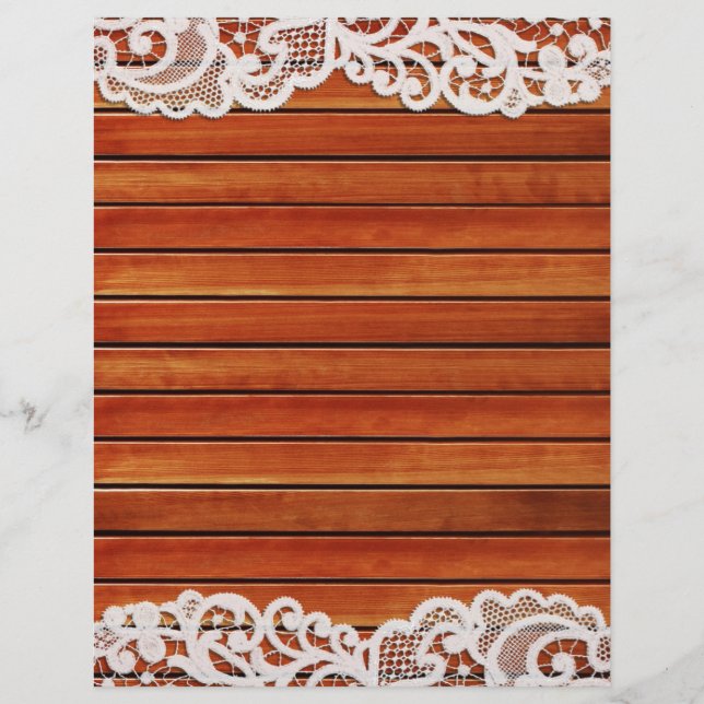 Lámina Papel de cartón de madera y encaje (Anverso)