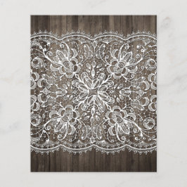 Lámina Papel de cartón de madera y encaje rústico