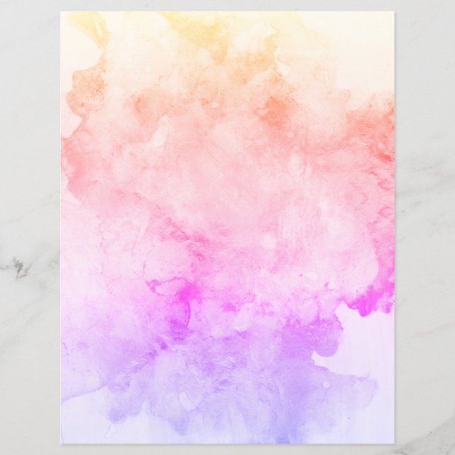 Lámina Papel de cartón de oro de Naranja rosa morado (Anverso)