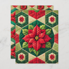 Lámina Papel de cartón de poinsettia del hexagón
