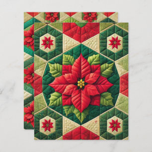 Lámina Papel de cartón de poinsettia del hexagón