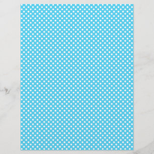 Lámina Papel de cartón de puntos de Polka azul