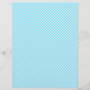 Lámina Papel de cartón de puntos de Polka azul claro