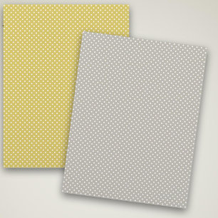 Lámina Papel de cartón de puntos de polka blanco amarillo