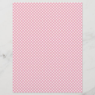Lámina Papel de cartón de puntos de polka rosa claro