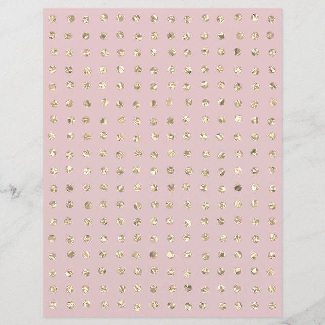 Lámina Papel de cartón de Purpurinas de cristal de oro es (Anverso)