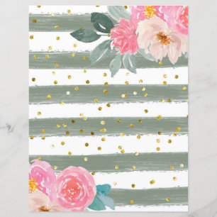 Lámina Papel de cartón de rayas y carteras de confetán de