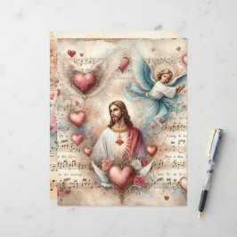 Lámina Papel de cartón de San Valentín del cristianismo v