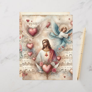 Lámina Papel de cartón de San Valentín del cristianismo v