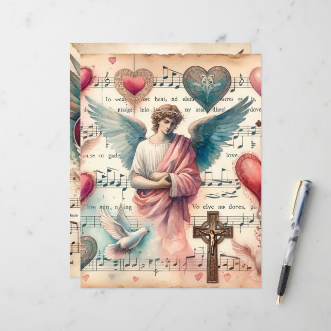 Lámina Papel de cartón de San Valentín del cristianismo v (Anverso/Reverso In Situ)
