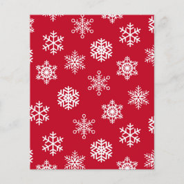 Lámina Papel de cartón de Snowflake en rojo y blanco