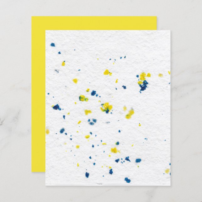 Lámina Papel de cartón de textura casero amarillo blanco (Anverso / Reverso)
