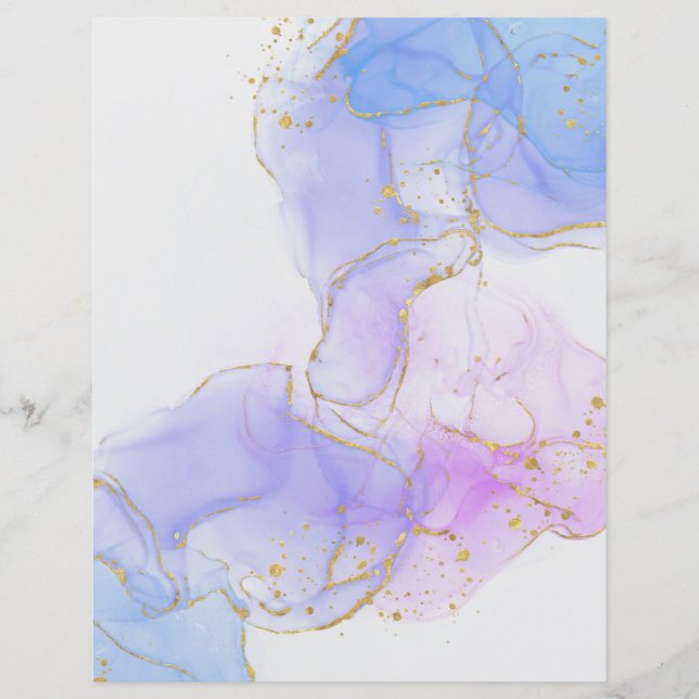 Lámina Papel de cartón de tinta rosa, púrpura y azul para (Anverso)