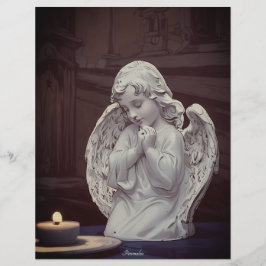 Lámina Papel de cartón de velas de la estatua de Angel Ch