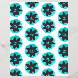 Lámina Papel de cartón del patrón de flor tropical verde 