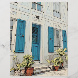 Lámina Papel de cartón gris azul de la planta de la Casa 