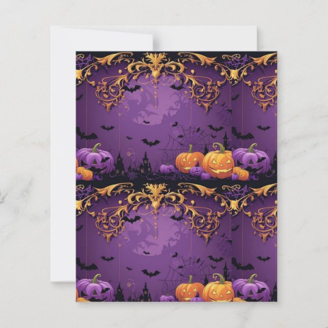 Lámina Papel de cartón morado de Halloween (Anverso)