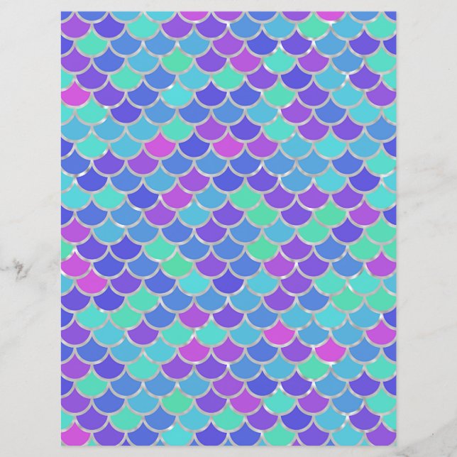 Lámina Papel de cartón multicolor para sirenas (Anverso)