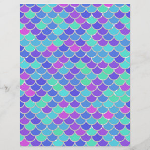 Lámina Papel de cartón multicolor para sirenas
